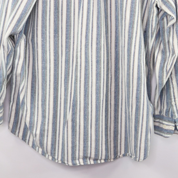 Vintage Multi-Color Striped Color Block Shirt L - Picture 8 of 8